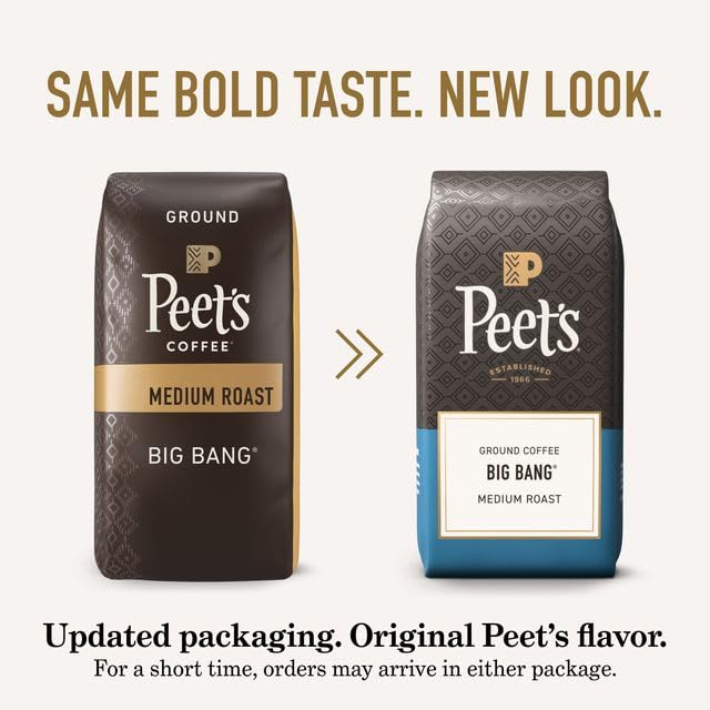 Peet's Coffee, Medium Roast Ground Coffee - Big Bang 10.5 Ounce Bag