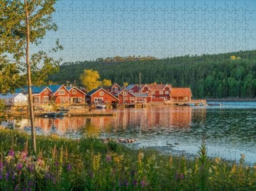 Challenging Puzzles for Adults 500 Pieces Jigsaw Puzzles Archipelago High Coast Area North Part Sweden Jigsaw Puzzles, Educational Game Family Decoration Puzzle Game Toys Gift,Wall Decor