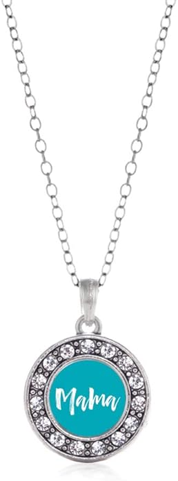 Inspired Silver - Silver Circle Charm 18 Inch Necklace with Cubic Zirconia Jewelry