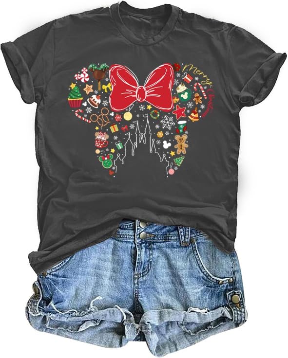 Magical Shirt for Women Magic Kingdom Tshirt Graphic Tee Family Vacation Short Sleeve Tops Summer Casual Tops