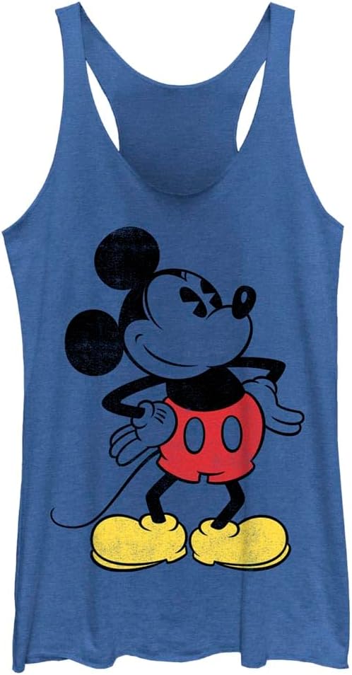 Women's Mickey & Friends Classic Mickey Distressed Racerback Tank Top