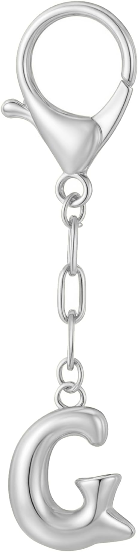GAOKOXI Gold Bubble Initial Keychain Charm for Women Chunky Bag Purse Charms A-Z Letter Key Chains for Handbag Accessories