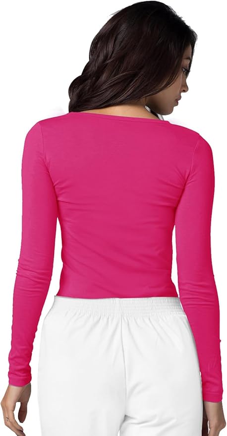 Adar Underscrubs for Women 3 Pack - Long Sleeve Underscrub Comfort Tee