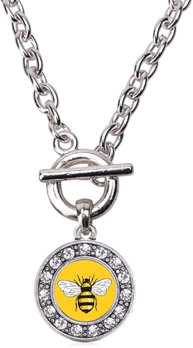 Inspired Silver - Silver Circle Charm 18 Inch Necklace with Cubic Zirconia Jewelry