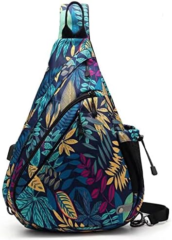 TurnWay Water-Proof Sling bag/Crossbody Backpack/Shoulder Bag with USB Charging Port for Travel, Hiking, Cycling, Camping