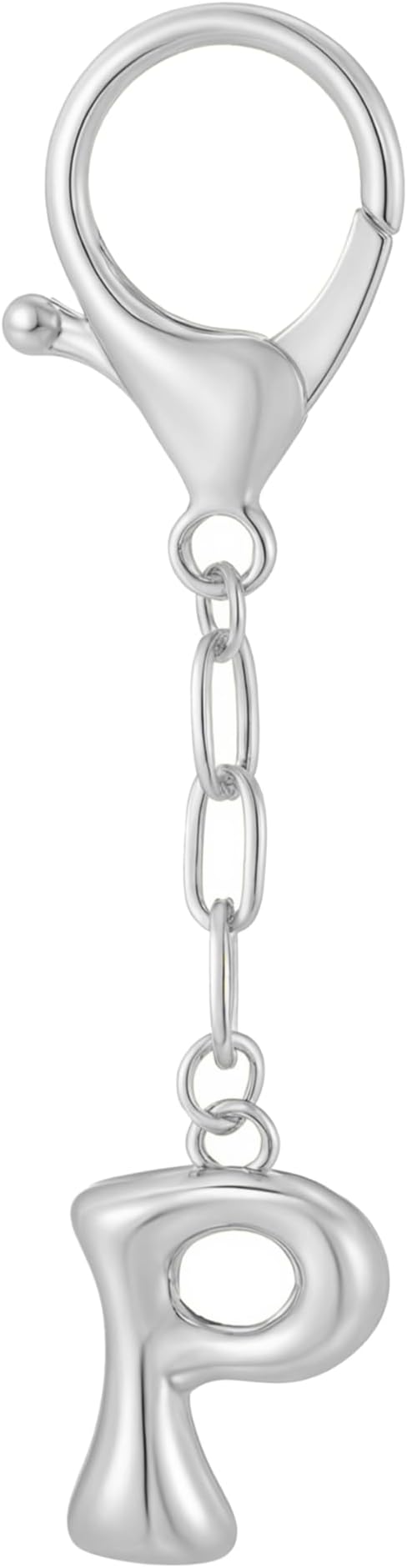 GAOKOXI Gold Bubble Initial Keychain Charm for Women Chunky Bag Purse Charms A-Z Letter Key Chains for Handbag Accessories