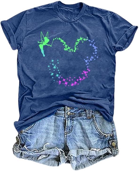 Magical Shirt for Women Magic Kingdom Tshirt Graphic Tee Family Vacation Short Sleeve Tops Summer Casual Tops