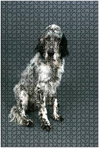 1000 Piece Puzzle Portrait of Fed Up Looking English Setter Indoor Activities Difficult Jigsaw Puzzle Set for Adults Children Educational Toys Gift