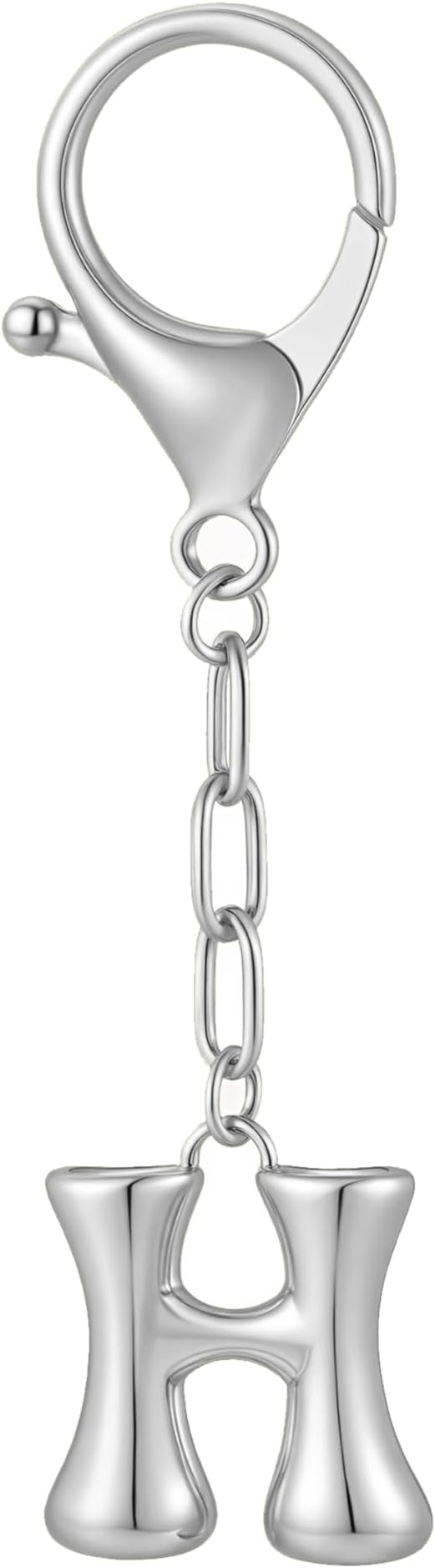 GAOKOXI Gold Bubble Initial Keychain Charm for Women Chunky Bag Purse Charms A-Z Letter Key Chains for Handbag Accessories