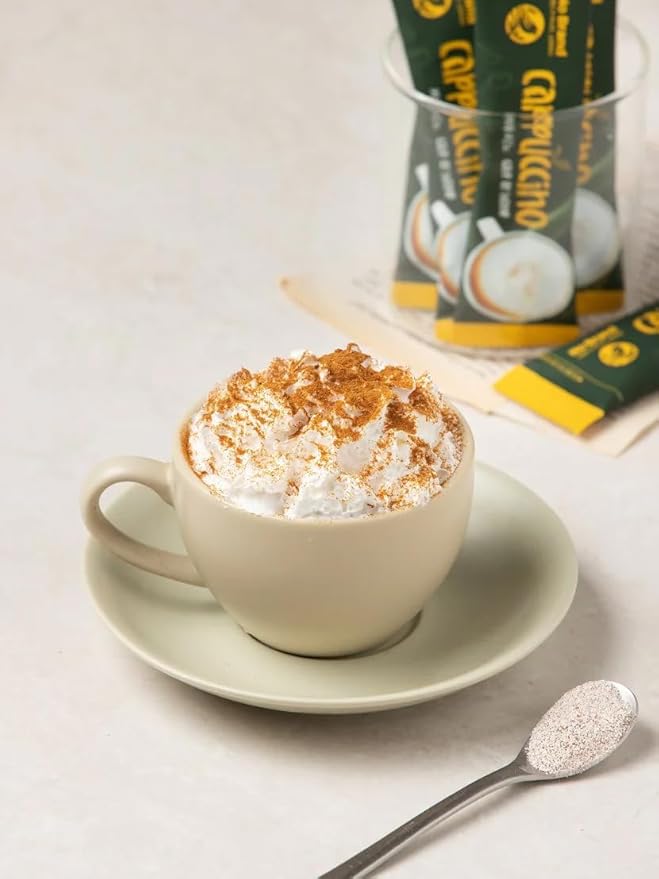 LENITH Korean Cappuccino Mix Coffee 30 Sticks Instant Coffee Mix Home Cafe Sweet Coffee (0.45oz * 30 Sticks) Total 13.75oz