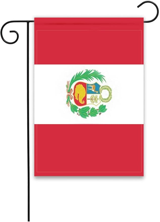 Peru Flag Peruvian Flag, Small Peruvian Garden Flags for Yard Patio Porch Independence Day Patriotic Festival Outdoor Decorations