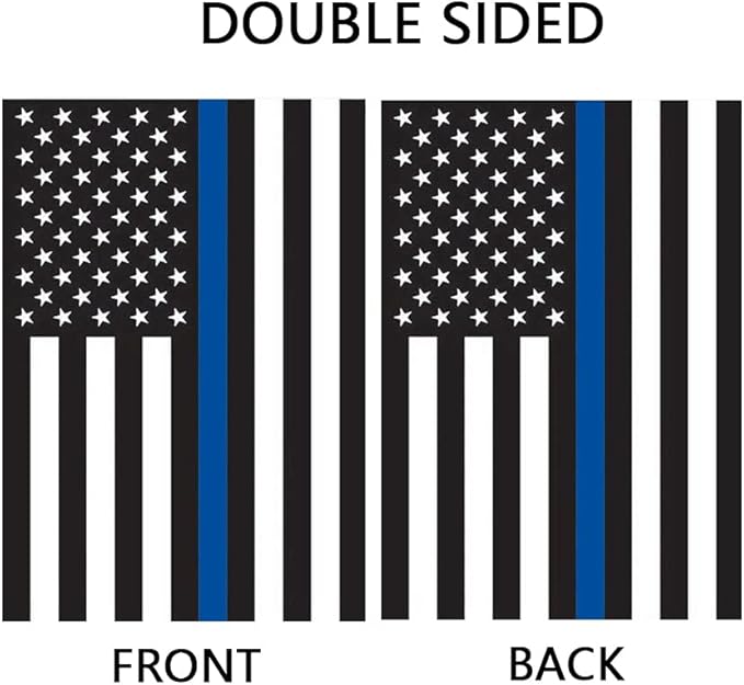 Thin Blue Line Flag, Small American USA Garden Flags for Yard Patio Porch Independence Day Patriotic Festival Outdoor Decorations