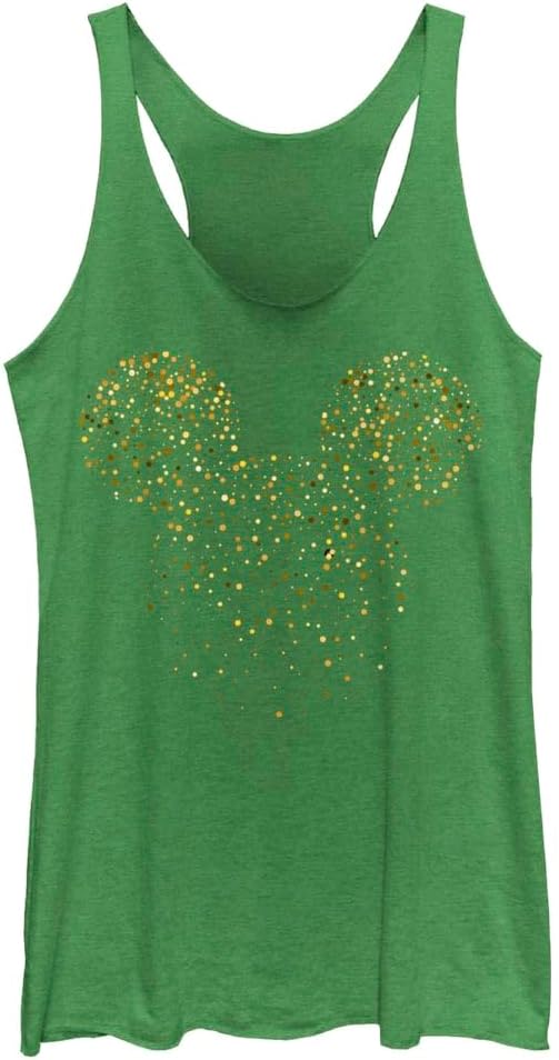 Junior's Mickey & Friends Confetti Logo Racerback Tank Top