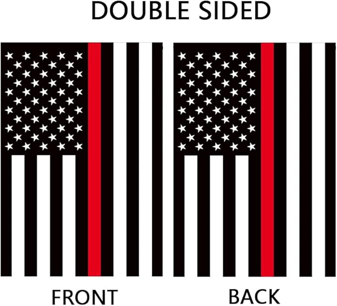 Thin Red Line Flag, Small American USA Garden Flags for Yard Patio Porch Independence Day Patriotic Festival Outdoor Decorations