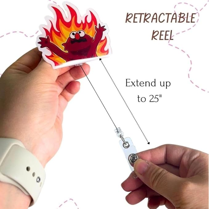 Wee Woo Ambulance Goose Badge Reel Funny Silly Healthcare Humor Paramedic EMT EMS Emergency ER ID Name Holder Alligator Clip Hospital Clinic Decorative Accessories Gifts for Nurses CNA Medical Staff