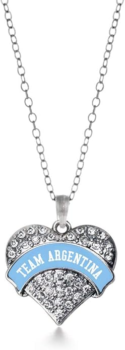 Inspired Silver - Silver Pave Heart Charm 18 Inch Necklace with Cubic Zirconia Jewelry