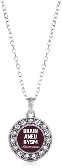 Inspired Silver - Silver Circle Charm 18 Inch Necklace with Cubic Zirconia Jewelry