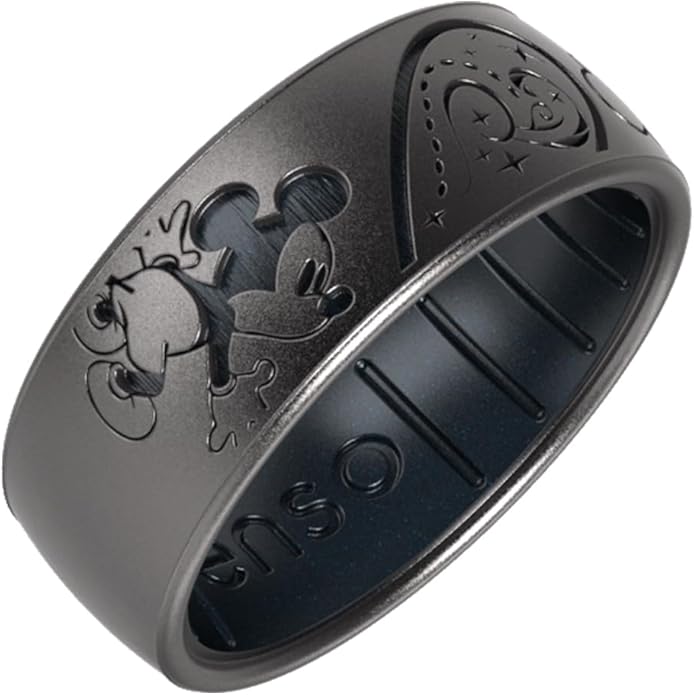 Enso Rings Etched Disney Collection - Mickey & Minnie Classic Dualtone Silicone Ring