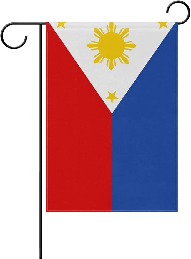 Philippines Flag Filipino Flag, Small Filipino Garden Flags for Yard Patio Porch Independence Day Patriotic Festival Outdoor Decorations