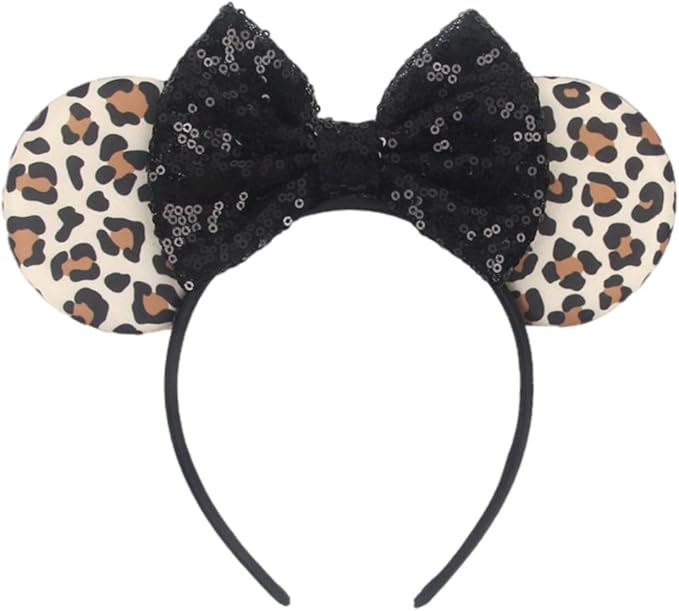XINGKANG Mouse Ear Sparkling Headband, pink bow, birthday, Balloons, Castle, Firmly Occupying the C Position at the Party