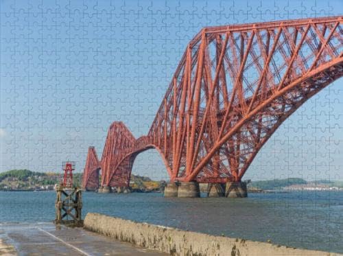 Challenging Puzzles for Adults 500 Pieces Jigsaw Puzzles Forth Bridge Over Firth Forth Near Scotland Jigsaw Puzzles, Educational Game Family Decoration Puzzle Game Toys Gift,Wall Decor