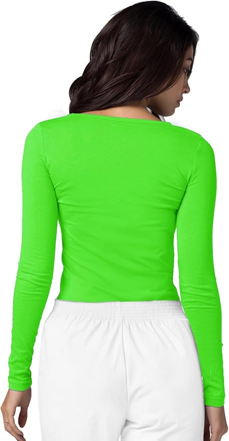 Adar Underscrubs for Women 3 Pack - Long Sleeve Underscrub Comfort Tee
