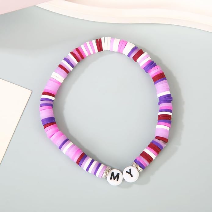 Byqone 5Pcs K-pop Merch Soda Bracelet Birthday Party Friendship BFF Gifts for Fans Decor, Personalized Letter Beads with Soda Bottle Charm