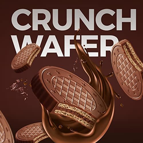 Fiorella Crunch Wafer Cookies, Milk Chocolate Covered Crispy Thin Crunch Wafers with Hazelnut Cream Filling, Chocolate Biscuits, 18 Individually Wrapped Snacks, Pack of 3