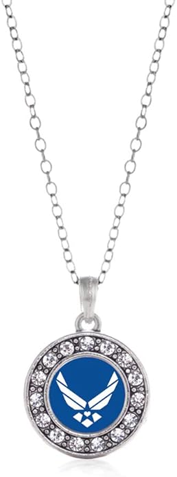 Inspired Silver - Silver Circle Charm 18 Inch Necklace with Cubic Zirconia Jewelry
