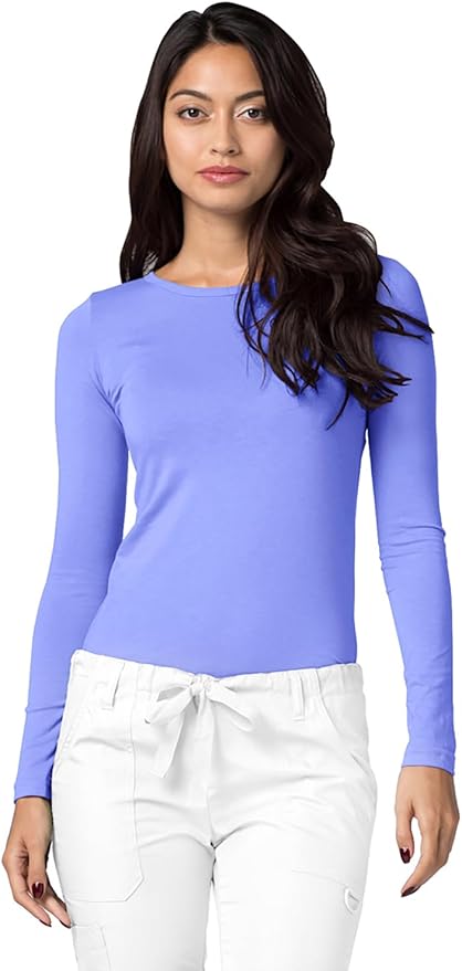 Adar Underscrubs for Women 3 Pack - Long Sleeve Underscrub Comfort Tee