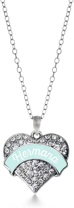 Inspired Silver - Silver Pave Heart Charm 18 Inch Necklace with Cubic Zirconia Jewelry