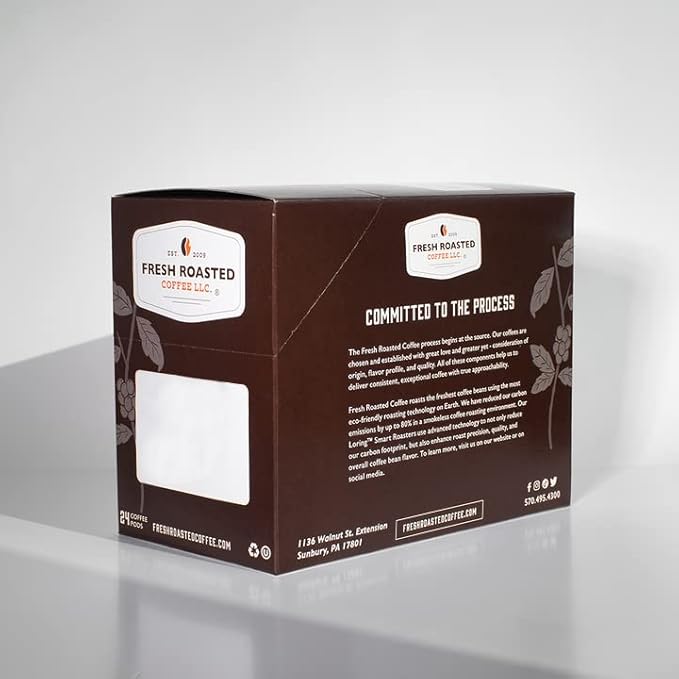 Fresh Roasted Coffee, Organic Bali Blue Moon | USDA Organic, Kosher | Medium Roast 72 Pods for K Cup Brewers