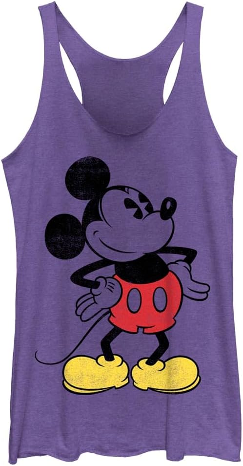 Women's Mickey & Friends Classic Mickey Distressed Racerback Tank Top