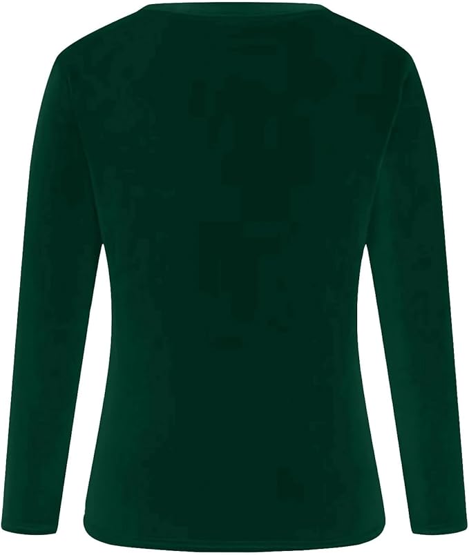 Velvet Tops for Women Dressy Casual V Neck Shirts Loose Fit Vintage Long Sleeve Velour Blouse Solid Holiday Party Outfits