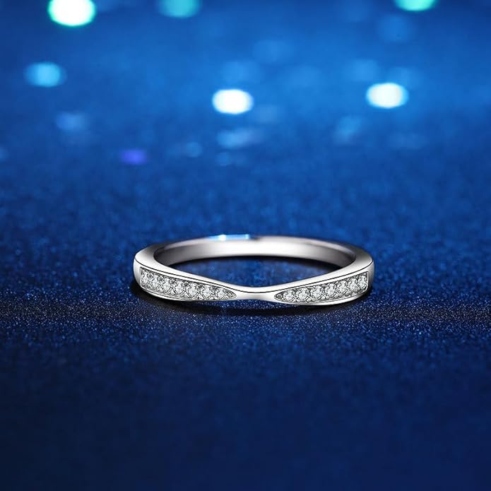 zemlite S925 Silver Korean Butterfly Row Ring |D-color VVS1 Clarity Natural Diamond Couple's Matching Jewelry | Ideal Gift for Him or Her