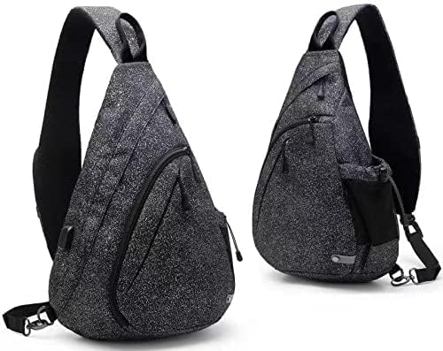 TurnWay Water-Proof Sling bag/Crossbody Backpack/Shoulder Bag with USB Charging Port for Travel, Hiking, Cycling, Camping