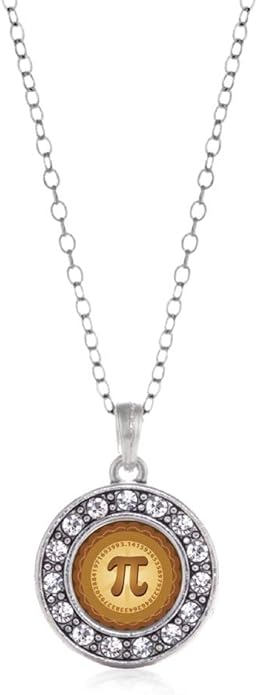 Inspired Silver - Silver Circle Charm 18 Inch Necklace with Cubic Zirconia Jewelry