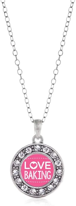 Inspired Silver - Silver Circle Charm 18 Inch Necklace with Cubic Zirconia Jewelry