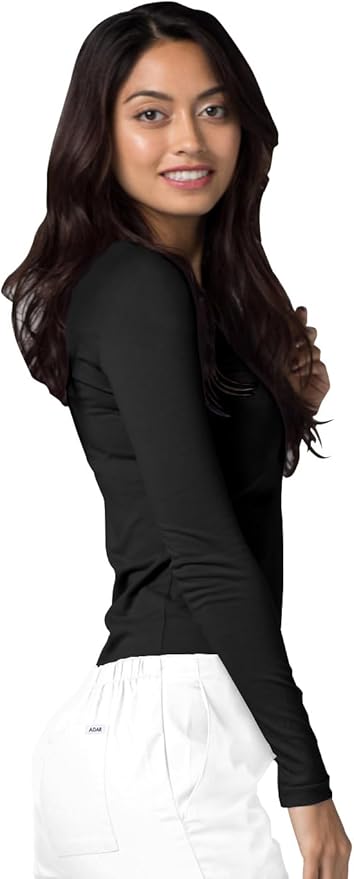 Adar Underscrubs for Women 3 Pack - Long Sleeve Underscrub Comfort Tee