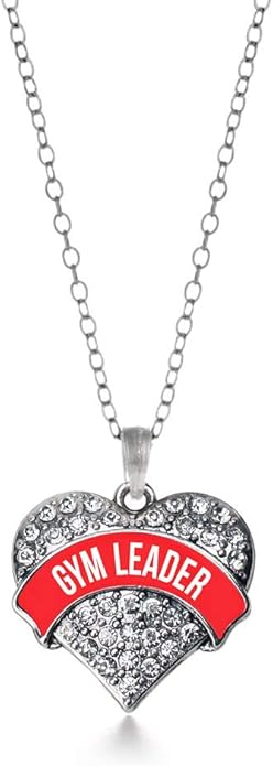 Inspired Silver - Silver Pave Heart Charm 18 Inch Necklace with Cubic Zirconia Jewelry