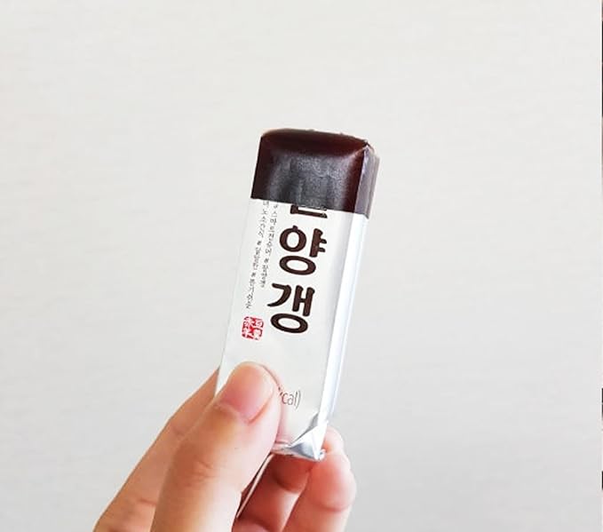 Korean Red Bean Jelly Snack, Soft and Sweet Bar, Individually Wrapped for Easy Sharing_45g x 10ea (15.87oz Total)