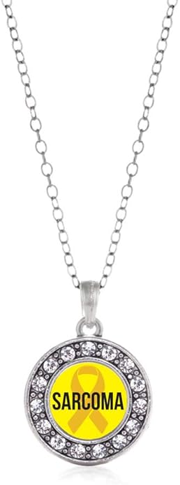 Inspired Silver - Silver Circle Charm 18 Inch Necklace with Cubic Zirconia Jewelry