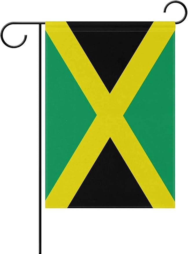 Jamaica Flag Jamaican Flag, Small Jamaican Garden Flags for Yard Patio Porch Independence Day Patriotic Festival Outdoor Decorations