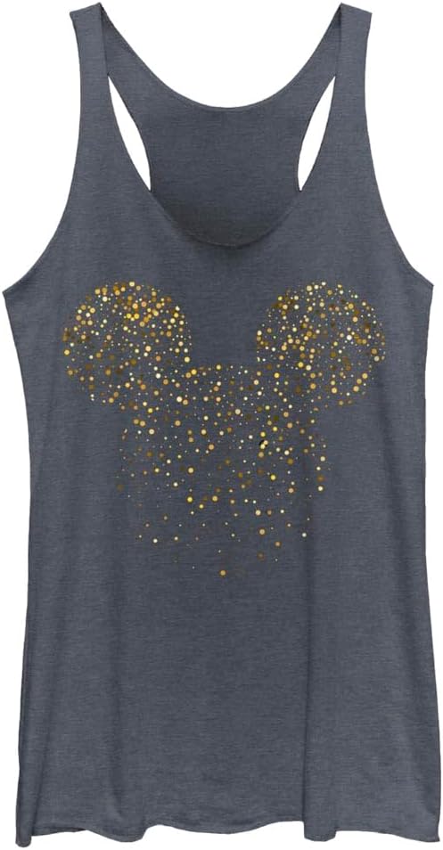 Junior's Mickey & Friends Confetti Logo Racerback Tank Top