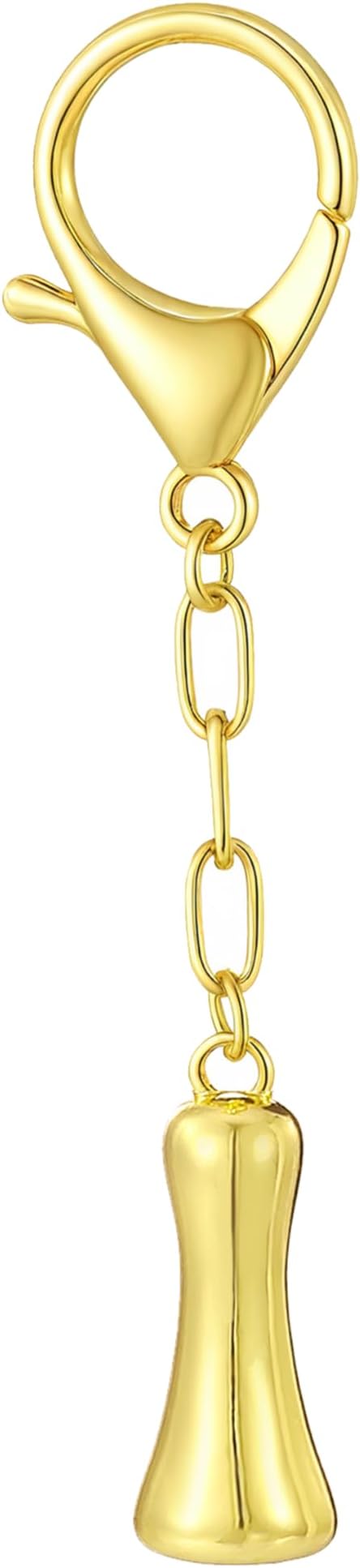 GAOKOXI Gold Bubble Initial Keychain Charm for Women Chunky Bag Purse Charms A-Z Letter Key Chains for Handbag Accessories