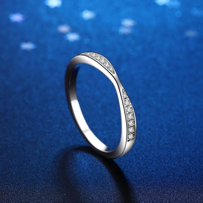 zemlite S925 Silver Korean Butterfly Row Ring |D-color VVS1 Clarity Natural Diamond Couple's Matching Jewelry | Ideal Gift for Him or Her