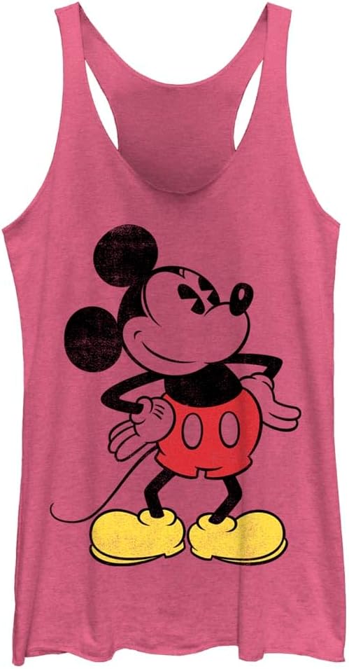 Women's Mickey & Friends Classic Mickey Distressed Racerback Tank Top