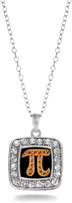 Inspired Silver - Silver Square Charm 18 Inch Necklace with Cubic Zirconia Jewelry