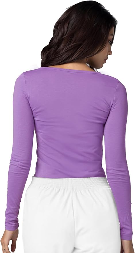 Adar Underscrubs for Women 3 Pack - Long Sleeve Underscrub Comfort Tee