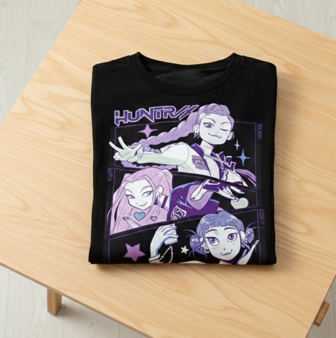 K-Pop Kpop Demon Hunters Huntrix Rumi Mira Group Panels T-Shirt